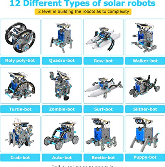 12 in 1 STEM solar robot