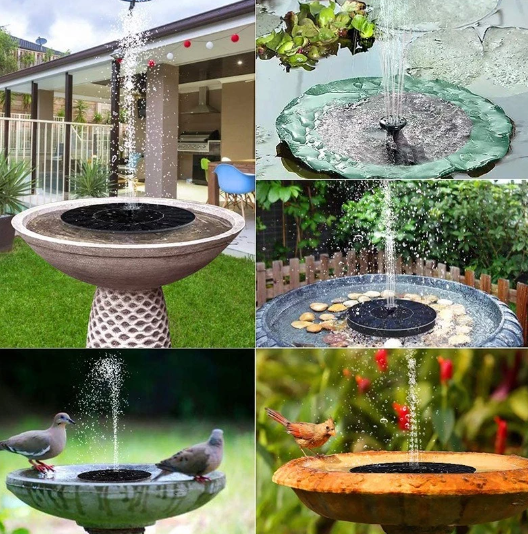 Solar floating water fountain